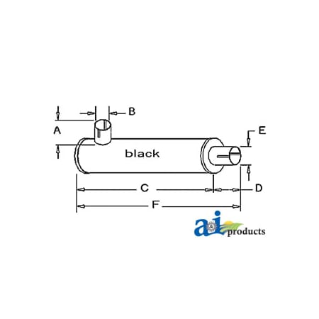 A & I Products Muffler 30.5" x7" x7" A-36460
